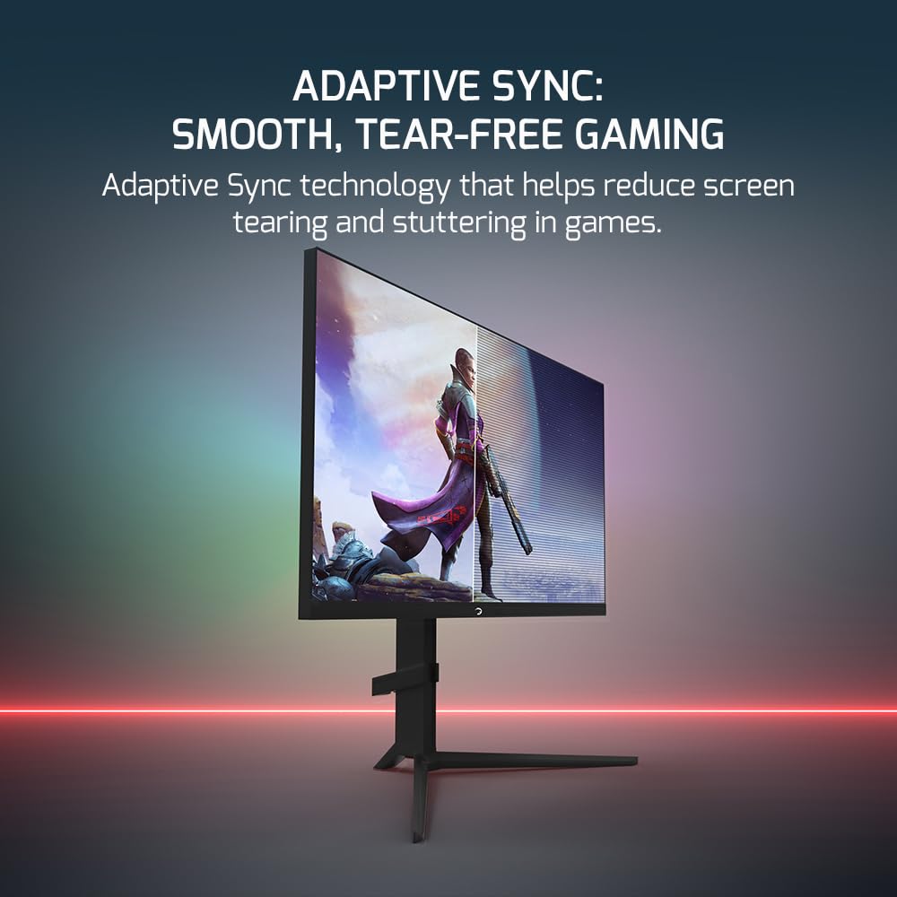 GAMEPOWER Rapid 27 Zoll Gaming Monitor, 360Hz, 1ms, Full HD 1080P, IPS-Panel, HDR, Anti-Glare, Pivot, FreeSync & G-Sync, mit Lautsprecher, höhenverstellbar, Laser-Logo