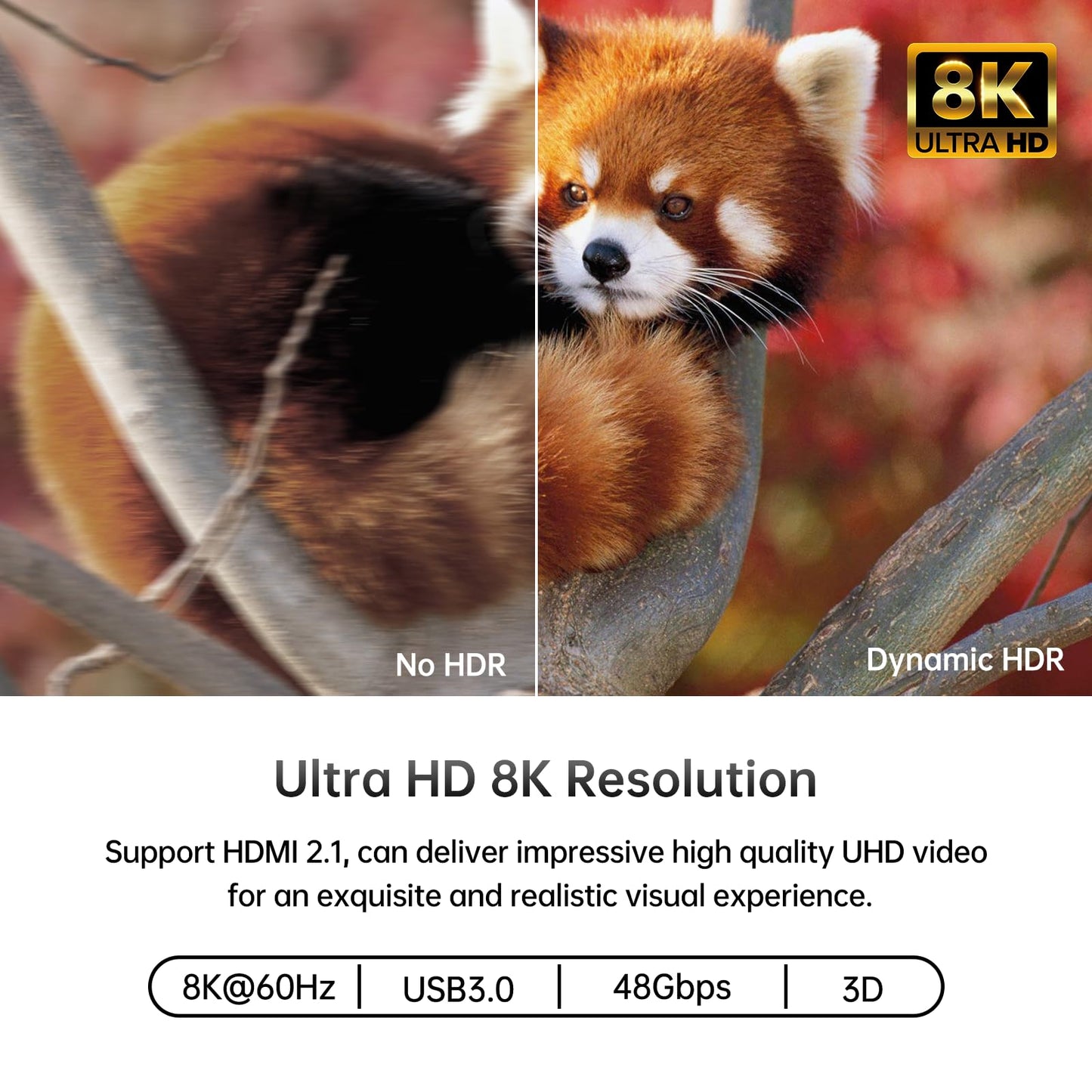 MT-VIKI 8K60Hz HDMI KVM Switch 4 Port 4 PC 1 Monitor Unterstützt eine Tastatur Maus mit 4* USB 3.0 4K@120/144Hz 2K@165Hz 1080P@240Hz HDMI 2.1& HDCP 2.3