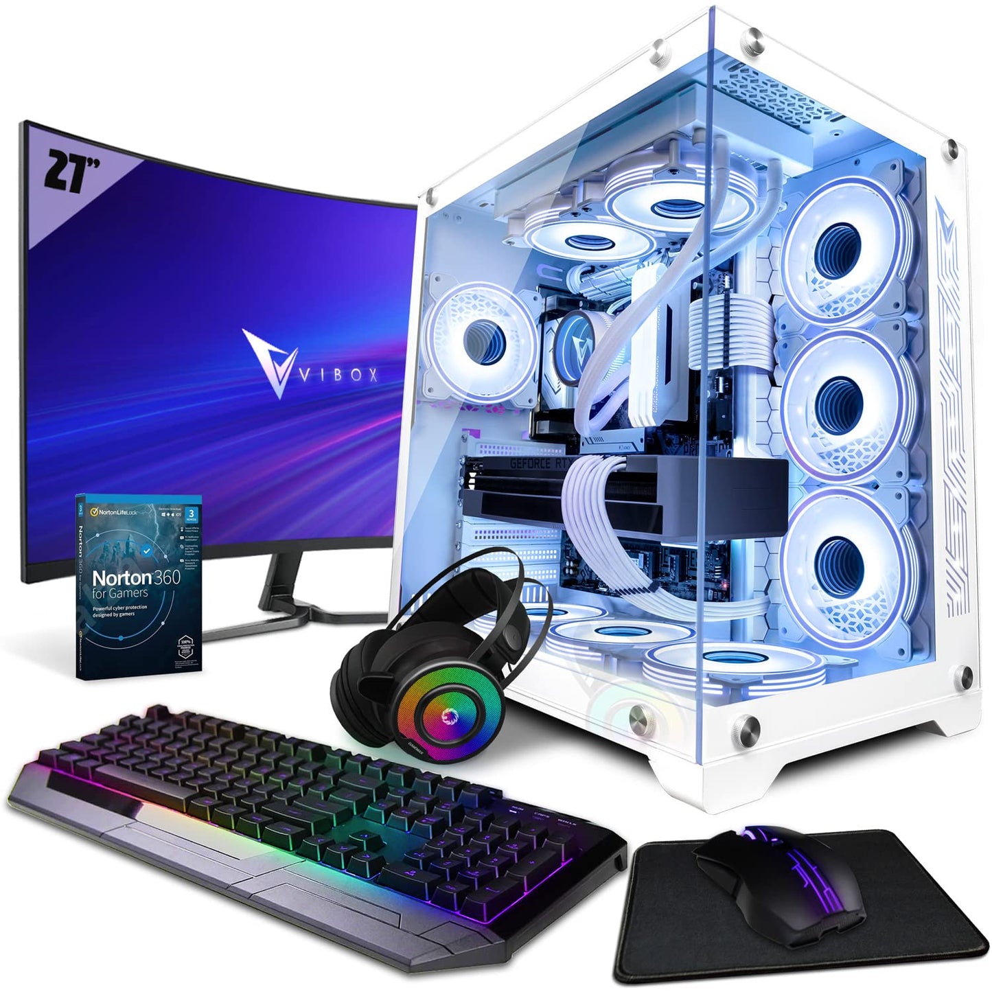 Vibox SG-IV-216 Gaming PC Set Komplett • Monitor 27 Zoll • AMD Ryzen 7 5700X 4,6GHz • Nvidia RTX 5080 16GB • 32GB RAM • 2TB NVMe SSD • Windows 11 • WLAN