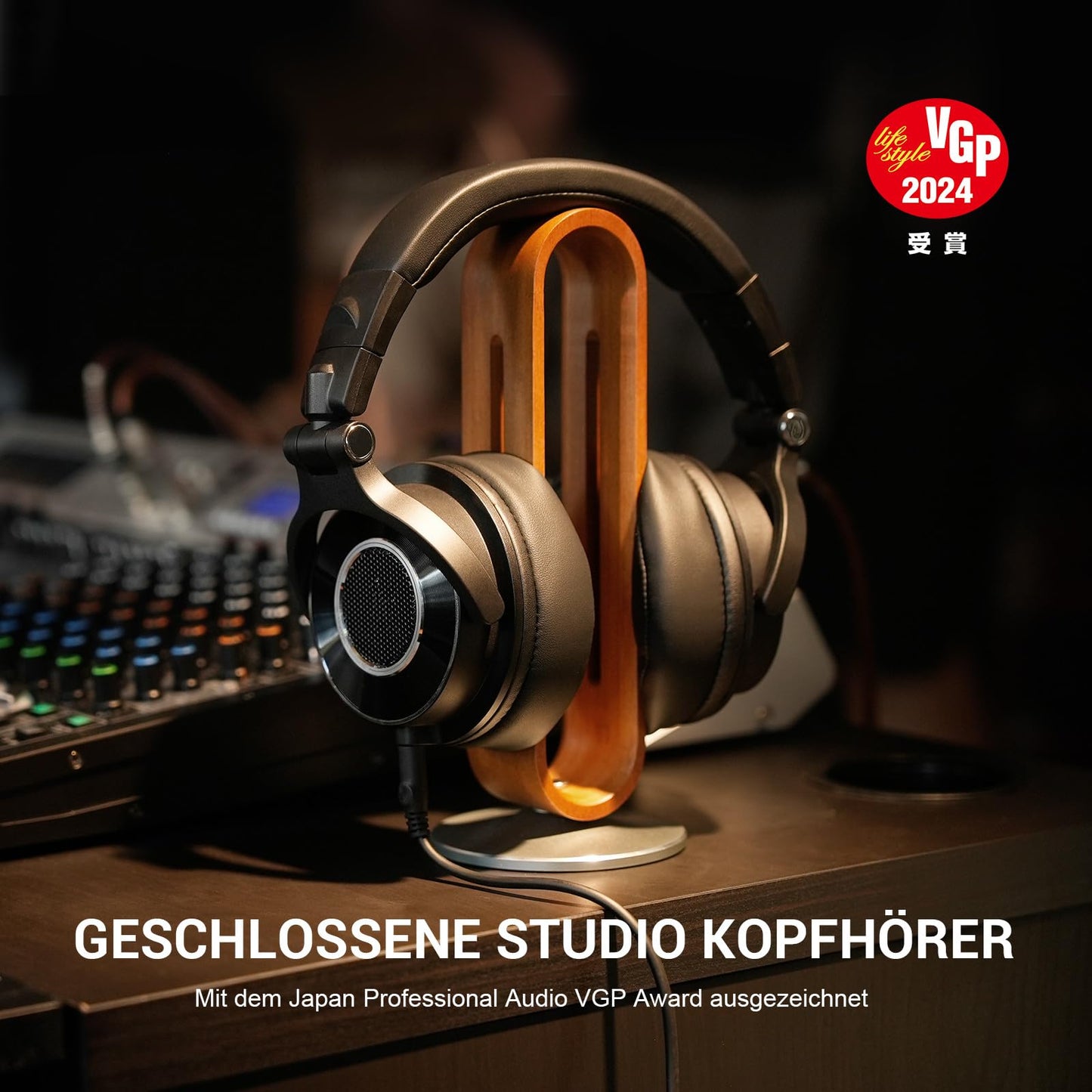 OneOdio Kopfhörer mit Kabel, Monitor 60 Professioneller geschlossener Studio Kopfhörer 38 Ohm, Kopfhörer Over Ear mit 50mm Treiber Hi-Res Audio, Abnehmbares Kabel(3.5mm/6.35mm), für Podcast, Handy, PC