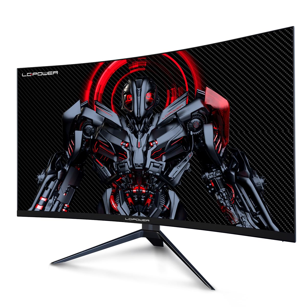 LC-POWER 27 Zoll Curved Gaming Monitor, QHD 2K 2560 x 1440, 165Hz, 1ms, HDR, VA 1500R PC Bildschirm, AMD FreeSync™ Premium, 4000:1, 99% sRGB Color Gamut, Blaulicht Reduktion, VESA, HDMI, DP