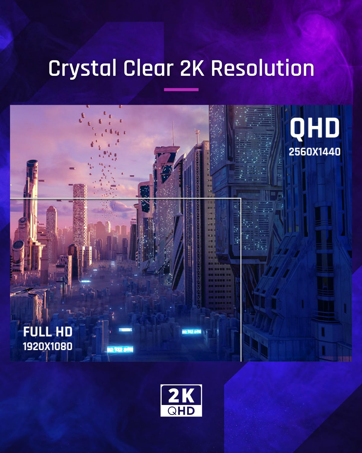 ViewSonic VX2758A-2K-PRO-3 Gaming Monitor 240hz 27zoll, Gaming Monitor 240hz QHD 2560p x 1440p, IPS, 1ms MPRT, FreeSync Premium, Tilt Adjustable, Dual HDMI & DP