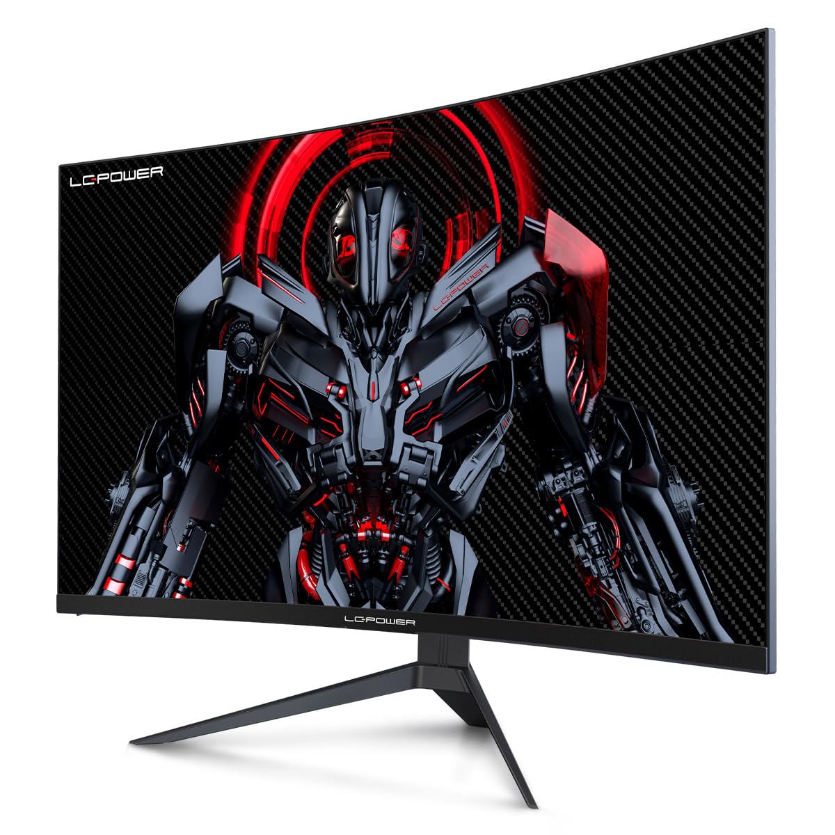 LC-POWER 27 Zoll Curved Gaming Monitor, QHD 2K 2560 x 1440, 165Hz, 1ms, HDR, VA 1500R PC Bildschirm, AMD FreeSync™ Premium, 4000:1, 99% sRGB Color Gamut, Blaulicht Reduktion, VESA, HDMI, DP