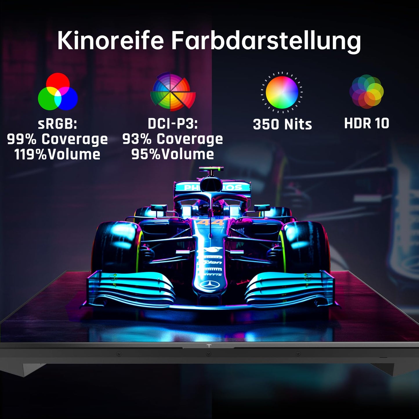KTC Gaming Monitor 25 Zoll | 300Hz (OC 320Hz) | FHD 1080P | Fast IPS Panel | 1ms | Adaptive-Sync | HDR10 | 119% sRGB | HDMI x2, DP x1 | Schwenken, Heben Stand | Wandmontage VESA 100 * 100mm | H25Y7