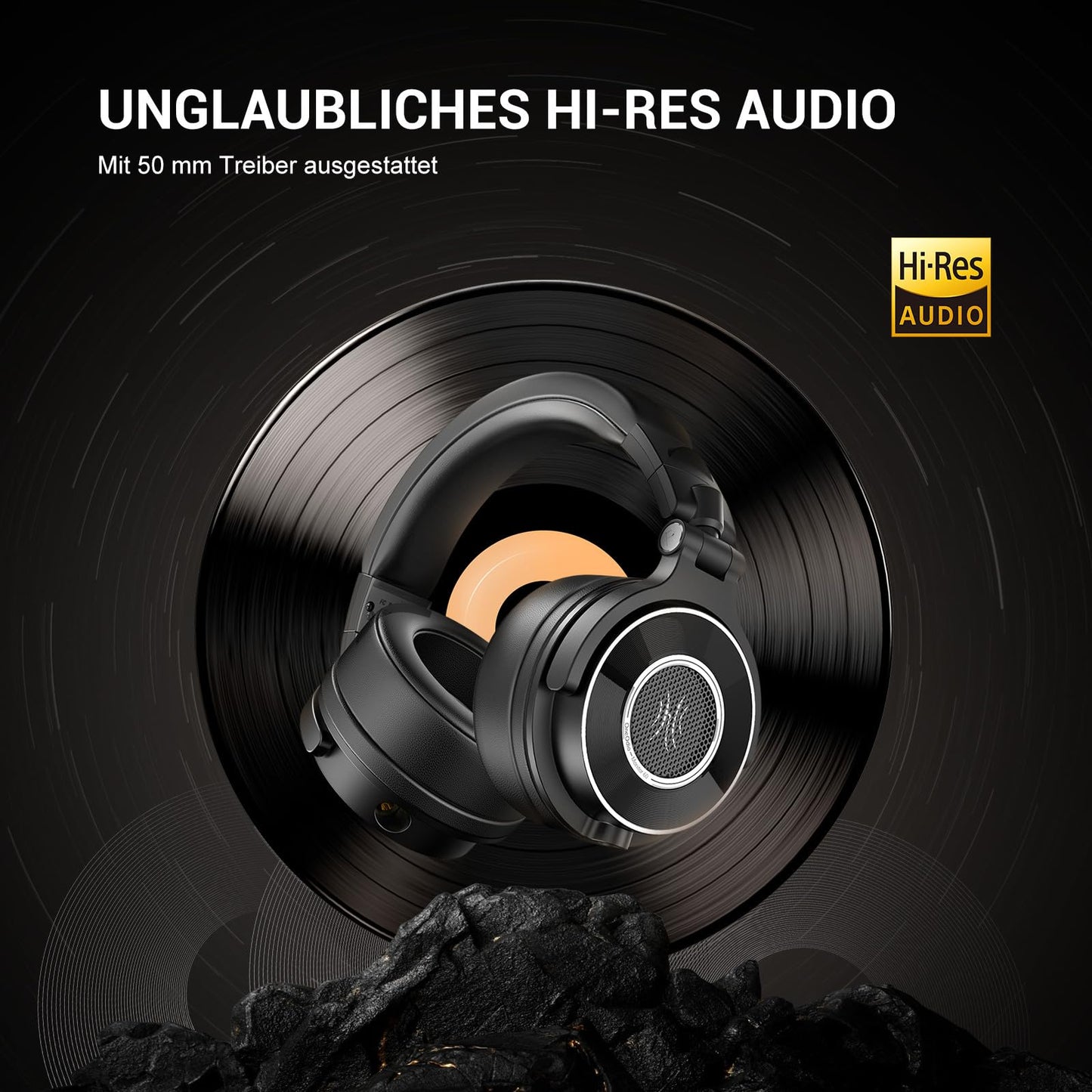OneOdio Kopfhörer mit Kabel, Monitor 60 Professioneller geschlossener Studio Kopfhörer 38 Ohm, Kopfhörer Over Ear mit 50mm Treiber Hi-Res Audio, Abnehmbares Kabel(3.5mm/6.35mm), für Podcast, Handy, PC