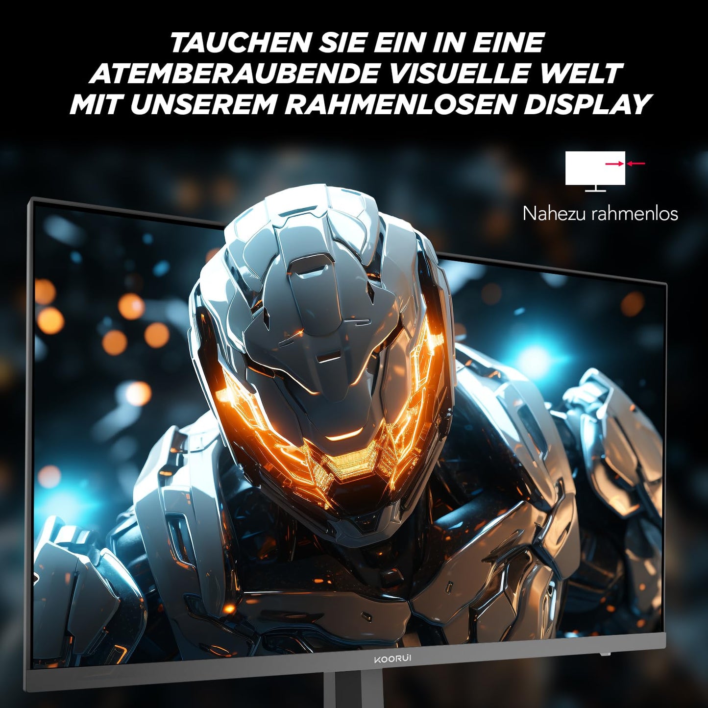 KOORUI G2511P 25 Zoll Gaming Monitor - 200Hz FHD 1920x1080 Fast IPS HDR400, Adaptive Sync 1ms GtG Bildschirm, 75x75 mm VESA