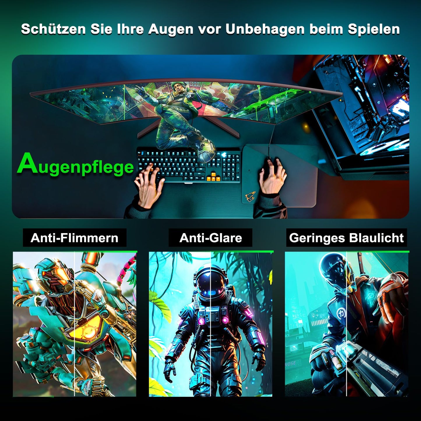 Minifire Gaming Curved Monitor 27 Zoll MFG27C1 200Hz 1Ms 130% sRGB Monitor mit Sprecher 1920 * 1080 VA Panel (MFG27C1 mit HDMI-Kabel)