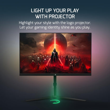 GAMEPOWER Rapid 27 Zoll Gaming Monitor, 360Hz, 1ms, Full HD 1080P, IPS-Panel, HDR, Anti-Glare, Pivot, FreeSync & G-Sync, mit Lautsprecher, höhenverstellbar, Laser-Logo