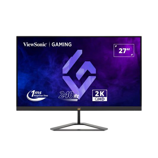 ViewSonic VX2758A-2K-PRO-3 Gaming Monitor 240hz 27zoll, Gaming Monitor 240hz QHD 2560p x 1440p, IPS, 1ms MPRT, FreeSync Premium, Tilt Adjustable, Dual HDMI & DP