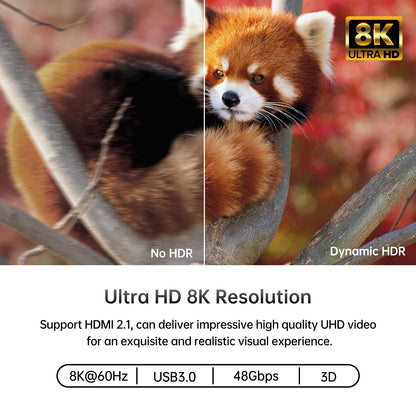 MT-VIKI 8K60Hz HDMI KVM Switch 4 Port 4 PC 1 Monitor Unterstützt eine Tastatur Maus mit 4* USB 3.0 4K@120/144Hz 2K@165Hz 1080P@240Hz HDMI 2.1& HDCP 2.3
