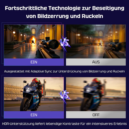 Amzfast Curved Gaming Monitor 27 Zoll, 240Hz(DP), FHD(1920x1080), sRGB 130%, DCI-P3 98%, VA Panel 1500R, 1ms GtG, Adaptive Sync, Eye-Care, VESA 100x100, HDMI 2.0/DP 1.4 mit DP-Kabel - AMZG27C1 Pro