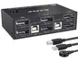 YOUTINGHDAV KVM Switch 2 PC 2 Monitore Displayport 1.4, USB KVM Switch Dual Monitor Displayport 4K@144Hz für 2 PC Teilen 4 USB Geräte Tastatur, Maus, mit Wired Remote und Kabels