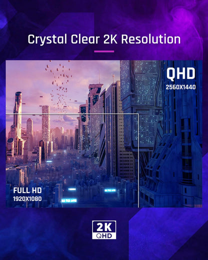 ViewSonic VX2758A-2K-PRO-3 Gaming Monitor 240hz 27zoll, Gaming Monitor 240hz QHD 2560p x 1440p, IPS, 1ms MPRT, FreeSync Premium, Tilt Adjustable, Dual HDMI & DP