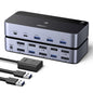 UGREEN Displayport KVM Switch 2 PC 2 Monitore 8K60Hz KVM Umschalter mit 4 USB 3.0 Ports Tastatur und Desktop-Controller Umschaltung Kompatibel mit Windows/Linux/MacOS usw.