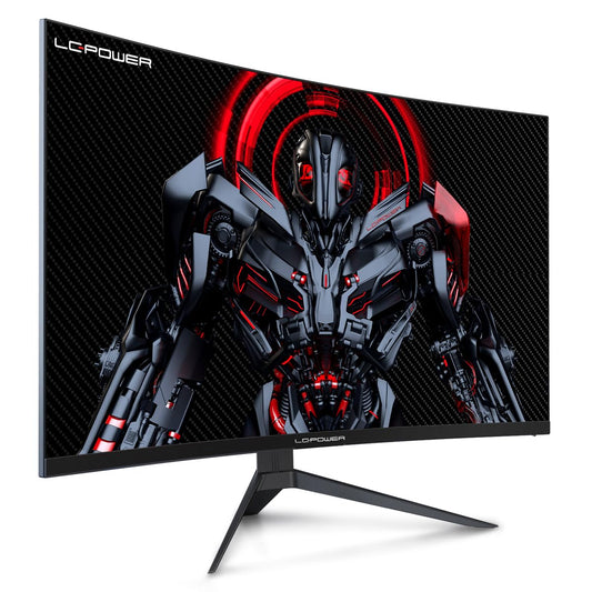 LC-POWER 27 Zoll Curved Gaming Monitor, QHD 2K 2560 x 1440, 165Hz, 1ms, HDR, VA 1500R PC Bildschirm, AMD FreeSync™ Premium, 4000:1, 99% sRGB Color Gamut, Blaulicht Reduktion, VESA, HDMI, DP